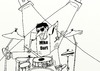 Cartoon: The drummer dude (small) by tonyp tagged arp,drums,music,mike
