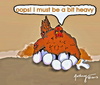 Cartoon: Weight gain (small) by tonyp tagged arp arptoons wacom cartoons chicken eggs breaking