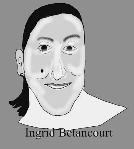 Cartoon: Ingrid Betancourt (medium) by Cocotero tagged betancourt