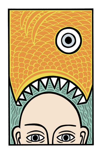Cartoon: Fish head (medium) by baggelboy tagged fish,food