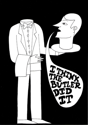 Cartoon: Its a mystery to me (medium) by baggelboy tagged murder,butler