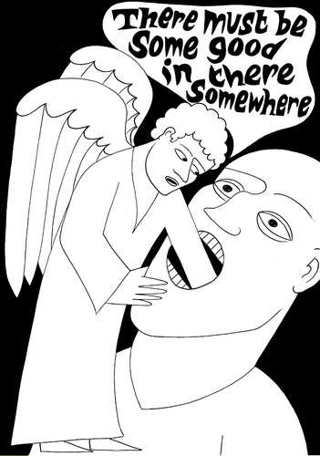 Cartoon: Still looking for it (medium) by baggelboy tagged angel,look,find,goog,evil