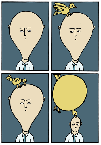 Cartoon: Swell (medium) by baggelboy tagged balloon,bird,comic