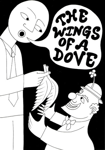 Cartoon: The wings of a dove (medium) by baggelboy tagged peace,clown,wings