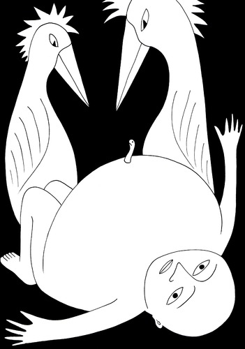 Cartoon: Worm hole (medium) by baggelboy tagged birds,grow,worm,hole,natyr