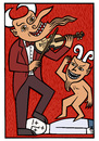 Cartoon: My jig was up (small) by baggelboy tagged devil,demon,dance,violin,hell,death