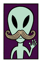 Cartoon: They are among us (small) by baggelboy tagged alien,wave,hello