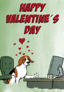 Cartoon: Let me be your Valentine (small) by dogtari tagged valentines day beagle love computer