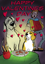 Cartoon: Valentines Day with Bruno (small) by dogtari tagged valentines day great dane beagle