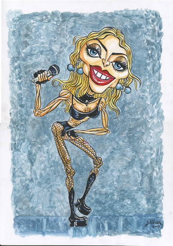 Cartoon: Madonna (medium) by William Medeiros tagged music