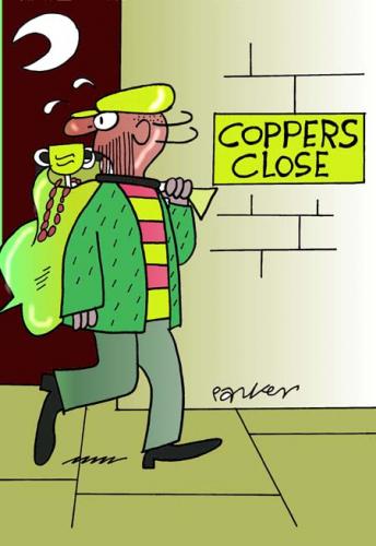 Cartoon: Coppers close. (medium) by daveparker tagged burglar,swag,coppers,
