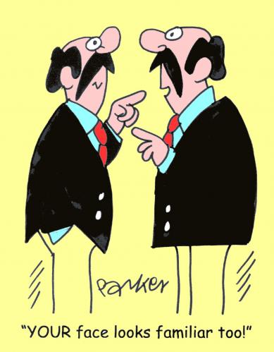 Cartoon: Familiarity (medium) by daveparker tagged people,meeting,