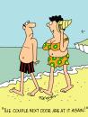 Cartoon: Fun at the seaside! (small) by daveparker tagged seaside,shell,couple,arguing