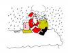 Cartoon: Santa smokes. (small) by daveparker tagged santa,smoking