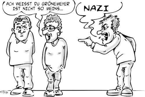 Cartoon: Deutschland 2019 (medium) by eisi tagged grönemeyer,nazi