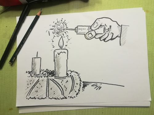 Cartoon: Einen schönen ersten Advent (medium) by eisi tagged corona,advent