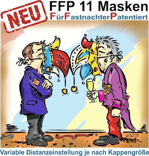 Cartoon: FFP 11 (medium) by eisi tagged ffp,masken,fastnacht,fasching,karneval