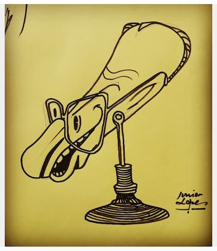 Cartoon: Larry King (medium) by juniorlopes tagged larry,king