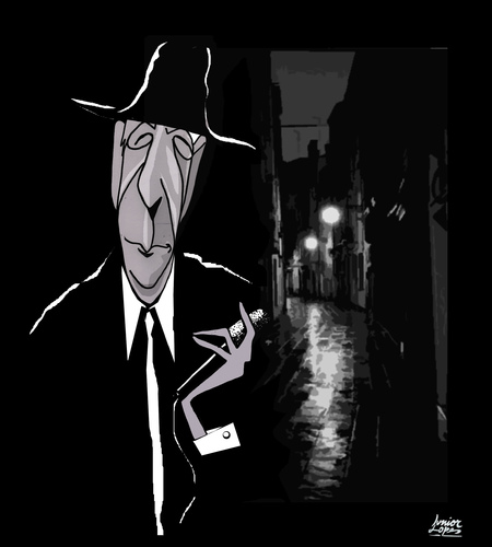 Cartoon: Leonard Cohen (medium) by juniorlopes tagged leonard,cohen,leonard,cohen