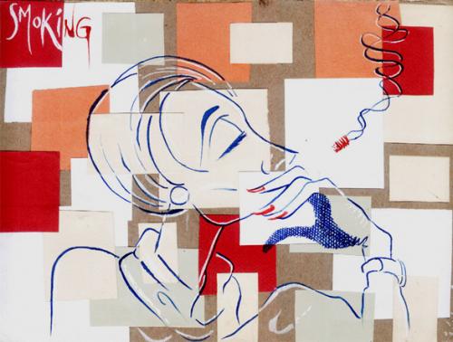 Cartoon: woman smoking (medium) by juniorlopes tagged collage,frauen,frau,rauchen,raucher,rauchverbot,genuss,gesundheit,sucht,zigarette,zigaretten