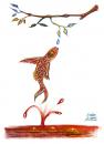Cartoon: staying alive (small) by juniorlopes tagged amazon