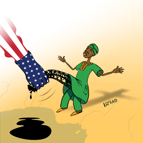 Cartoon: Oil pornography (medium) by LeeFelo tagged robbery,nigeria,opec,oil