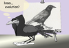 Cartoon: new generation (small) by LeeFelo tagged hoodedcrow hooded crow raven museum evolution contemplation new generation