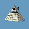 Cartoon: The all seeing eye (small) by LeeFelo tagged conspiracy symbol esoteric pyramid ancient cult