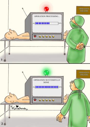 Cartoon: HEALTH VIA TECHNOLOGY (medium) by krishna_valluri tagged krishna
