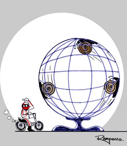 Cartoon: Globe of Death (medium) by Marcelo Rampazzo tagged globe,of,death,