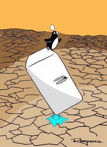 Cartoon: ice (medium) by Marcelo Rampazzo tagged ice,,pinguine,tiere,antarktis,eis,vogel,ei,eiswürfel,wüste,trockenheit,kühlschrank,hitze,wärme,gleichgewicht,balancieren,ausgleich,gefahr,schmelzen,umwelt,klima