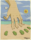 Cartoon: Handball (small) by Marcelo Rampazzo tagged soccer,beach,sports