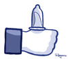 Cartoon: Like (small) by Marcelo Rampazzo tagged like,facebook,aids,protection,love,life