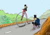 Cartoon: Bicycle (small) by Florian France tagged bicycle man mountain cartoon velociped