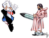 Cartoon: Iran nuclear program (small) by Xray tagged iran,nuclear,program,mahmoud,ahmadinejad,middle,east