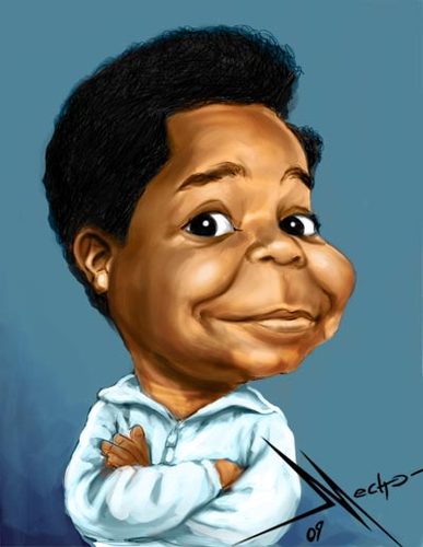 Cartoon: Gary Coleman (medium) by Mecho tagged different,strokes,arnold,gary,coleman