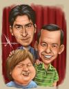 Cartoon: two and a half men (small) by Mecho tagged caricature caricaturas caricatures caricatura cartoons