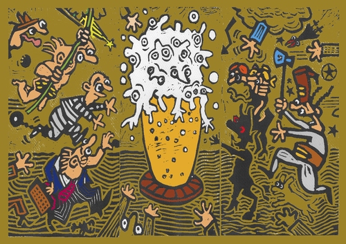 Cartoon: beer war... (medium) by ivo tagged wow