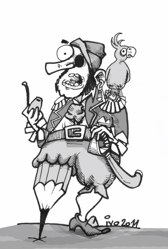Cartoon: pirat (medium) by ivo tagged wow