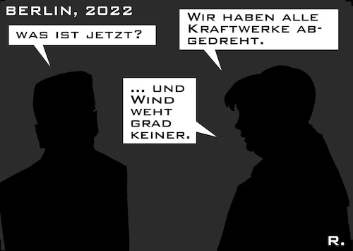 Cartoon: Deutsche Energiewende (medium) by RachelGold tagged deutschland,energie,klima,atomenergie,akw,kohlekraftwerke,alternativ,erneuerbare,windkraft,sonnenenergie,blackout,merkel