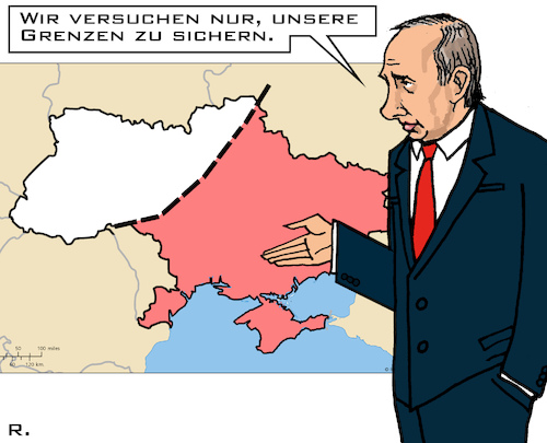 Cartoon: Grenzschutz? (medium) by RachelGold tagged russland,ukraine,krieg,intervention,putin,grenzschutz,russland,ukraine,krieg,intervention,putin,grenzschutz