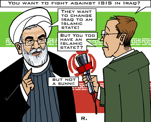 Cartoon: Islamic States (medium) by RachelGold tagged iran,iraq,isis,islamic,state,rohani