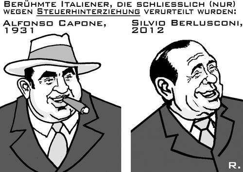 Cartoon: Steuerhinterzieher (medium) by RachelGold tagged italien,berlusconi,capone,steuerhinterziehung,urteil,prozess
