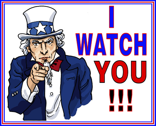Cartoon: Uncle Sam (medium) by RachelGold tagged usa,spying,nsa,uncle,sam