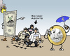 Cartoon: Dollar vs. Euro (small) by RachelGold tagged bench,market,us,dollar,euro,rating,agencies