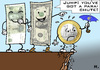 Cartoon: Euro Mobbing (small) by RachelGold tagged euro,dollar,yuan,current,crisis,parachute,depression