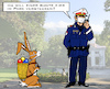 Cartoon: Verunsicherte Exekutive (small) by RachelGold tagged corona,virus,restriktionen,ausgangssperre,polizei,ostern,osterhase,park,ostereier