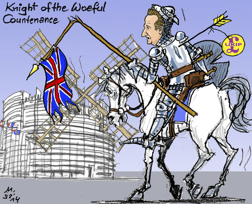 Cartoon: Don Camerote (medium) by MarkusSzy tagged eu,european,union,cameron,uk,don,quijote