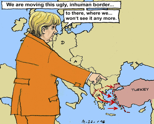 Cartoon: Moving Problems (medium) by MarkusSzy tagged turkey,eu,borders,refugees