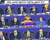 Cartoon: EU CETA Voting (small) by MarkusSzy tagged eu,canada,ceta,belgium,parliament